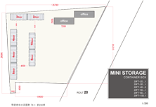 レンタル収納スペース 甲府バイパス中小河原ヤード レイアウト画像